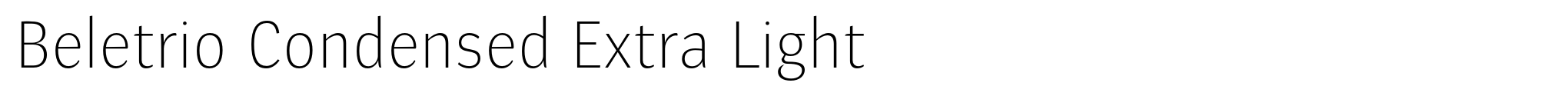 Beletrio Condensed Extra Light image